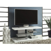 Coaster Furniture 700824 2-shelf TV Console Glossy White